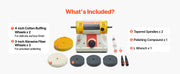 Load image into Gallery viewer, Amocart Bench Buffer Polisher 1/2HP 0 to 8000RPM with 2PCS4" Cotton Wheel 3PCS 3" Abrasive Fiber Wheels Compound for Metal Wood