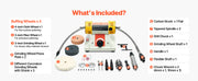 Load image into Gallery viewer, Amocart Bench Buffer Polisher 1/2HP 0 to 8000RPM with 4"Cloth Wheel 3"Grinding Wheel 3"Fiber Wheel for Metal Jewelry Plastic