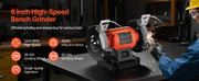 Load image into Gallery viewer, Amocart Bench Grinder 6inch Single Speed Bench Grinder High-Speed Table Grinders with Induction Motor 36/60-Grit Grinding Wheel