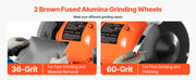 Load image into Gallery viewer, Amocart Bench Grinder Single Speed Bench Grinder 1750RPM Low-Speed Table Grinders with Induction Motor Adjustable Tool Rest