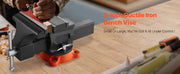 Load image into Gallery viewer, Amocart 5/5.5/8" Bench Vise with 360° Swivel Locking Base Vise with Anvil Jaw Width Multipurpose Vise for Clamping Round Pipe