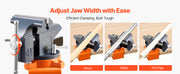 Load image into Gallery viewer, Amocart 5/5.5/8" Bench Vise with 360° Swivel Locking Base Vise with Anvil Jaw Width Multipurpose Vise for Clamping Round Pipe
