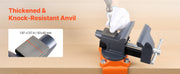 Load image into Gallery viewer, Amocart 5/5.5/8" Bench Vise with 360° Swivel Locking Base Vise with Anvil Jaw Width Multipurpose Vise for Clamping Round Pipe