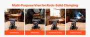 Load image into Gallery viewer, Amocart 5/5.5/8" Bench Vise with 360° Swivel Locking Base Vise with Anvil Jaw Width Multipurpose Vise for Clamping Round Pipe