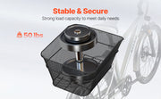Charger l'image dans la visionneuse de galerie, Amocart Rear Bike Basket Wire Mesh Bicycle Basket with Waterproof Cover Durable Metal Bike Back Basket Fits Most Rear Bike Rack