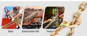 Bild in Galerie-Viewer laden, Amocart 1/2pcs Binder Chain Trailer Tow Zinc Plated Truck with Safety Grab Hooks for Logging Binder Tie Down Transport Flatbed