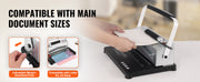 Bild in Galerie-Viewer laden, SucceBuy Coil Spiral Binding Machine Manual Book Maker 34-Holes Binding 120 Sheets Punch Binder w/ Adjustable Coil Binding Spine