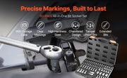 Load image into Gallery viewer, Amocart Torx Bit Socket and External Torx Socket Set 60-Piece T6-T70 TT6-TT70 TP8-TP60 E4-E24 S2 Alloy Steel and Cr-V Steel
