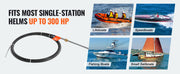 Bild in Galerie-Viewer laden, Amocart Boat Steering Cable 17 Feet Outboard Marine Rotary Steering Cable 1/2 Ton High Tensile Strength Universal Compatibility