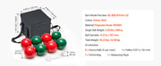 Bild in Galerie-Viewer laden, Amocart Bocce Ball Set 8 Resin Balls with Pallino Carry Bag and Measuring Rope Multi Color for Beach Lawn and Backyard Games
