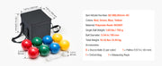 Bild in Galerie-Viewer laden, Amocart Bocce Ball Set 8 Resin Balls with Pallino Carry Bag and Measuring Rope Multi Color for Beach Lawn and Backyard Games