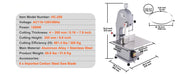 Load image into Gallery viewer, Amocart Commercial Electric Meat Bone Saw Machine 1500W Stainless Steel Blade Bone Bandsaw Machine Workbench Countertop Bone