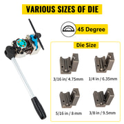 Bild in Galerie-Viewer laden, Amocart Brake Line Flaring Tool 45° Double Flares for 3/16" 1/4" 5/16" 3/8" Tube Size Suitable for Soft Metal of Copper Lines
