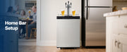 Load image into Gallery viewer, Amocart Beer Kegerator Triple/Dual Tap Home Draft Beer Dispenser for Ball Lock Full Size Keg Refrigerator w/ 5lbs CO2 Tank 162L