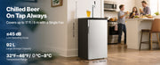 Load image into Gallery viewer, Amocart Beer Kegerator Single Tap Commercial Draft Beer Dispenser for D system W/ Shelves Hold 1 Sixth Keg 2.5lbs CO2 Tank 92L