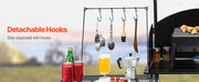 Load image into Gallery viewer, Amocart Camping Kitchen Table Folding Camp Cook Station Aluminum Portable Cook Station with Cupboard, Carrying Bag Windscreen