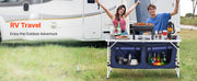 Load image into Gallery viewer, Amocart Camping Kitchen Table Folding Outdoor Cooking Table Aluminum Lightweight Portable Cook Station Foldable Camp Table