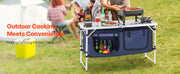 Load image into Gallery viewer, Amocart Camping Kitchen Table Folding Outdoor Cooking Table Aluminum Lightweight Portable Cook Station Foldable Camp Table