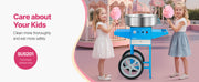 Bild in Galerie-Viewer laden, Amocart Electric Cotton Candy Machine with Cart Commercial Candy Floss Maker with 20.5 in Stainless Steel Bowl, Sugar Scoop