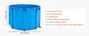 Charger l'image dans la visionneuse de galerie, Amocart Canvas Fish Pond 448.8Gal Above Ground Fish Pond, Foldable PVC Koi Tank with Frame and Drain Valve for Aquaculture Blue