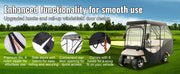 Bild in Galerie-Viewer laden, Amocart Golf Cart Enclosure 420D Polyester Driving Enclosure with 4-Sided Transparent Windows 4 Passenger Club Car Cover