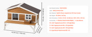 Bild in Galerie-Viewer laden, SucceBuy Heated Cat House Insulated Wooden House for Outdoor Cats with Heating Pad Openable Asphalt Roof for 1-3 Cats in Winter