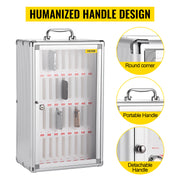 Bild in Galerie-Viewer laden, Amocart 36 Slots Cell Phone Cabinet Silver Aluminum Alloy Pocket Chart Wall Mounted Storage Locker Box for Classroom Office Gym
