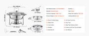 Load image into Gallery viewer, Amocart 5 Qt 2 4 Pack Round Chafing Dish Buffet Set Stainless Steel Chafer w/ 4 Full Size Pan Catering Warmer Server for Party