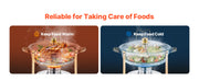 Load image into Gallery viewer, Amocart 4 Pack Chafing Dish Buffet Set Stainless Steel Chafer w/4 Full Size Pan Round Catering Warmer Server for Party Banquets