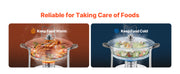 Load image into Gallery viewer, Amocart 5 Qt 2 4 Pack Round Chafing Dish Buffet Set Stainless Steel Chafer w/ 4 Full Size Pan Catering Warmer Server for Party