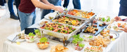 Load image into Gallery viewer, Amocart 8QT Rectangle Chafing Dish 2/4/6 Packs w/ Full Size Pans Buffet Catering Warmer Server Folding Stand Fuel Holder Tray