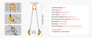 Bild in Galerie-Viewer laden, SucceBuy 2000LBS Chain Barrel Lifter Drum Lifting Chain Sling with Thickened Security Hook Handling Chain for Crane Forklift