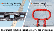 Charger l'image dans la visionneuse de galerie, Amocart 3T Chain Sling 6ft 8mm/10mm Heavy Duty Lifting Chains with 2 Leg Grab Hooks G80 for Engine Manual Hoist Lifting Tool