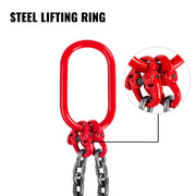 Load image into Gallery viewer, Amocart 5FT 8800lbs Lifting Chain Sling Double Leg with Grab Hooks G80 Mn-steel Sling Chain for Engine Hoist Heavy Duty Moving