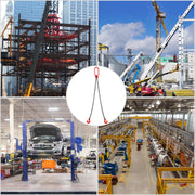 Load image into Gallery viewer, Amocart 5FT 8800lbs Lifting Chain Sling Double Leg with Grab Hooks G80 Mn-steel Sling Chain for Engine Hoist Heavy Duty Moving