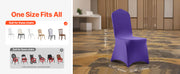 Load image into Gallery viewer, Amocart 50 Pcs Purple Chair Covers Polyester Spandex Chair Cover Stretch Slipcovers for Wedding Party Flat-Front Chair Covers