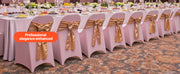 Charger l'image dans la visionneuse de galerie, SucceBuy 50 Pcs Pink Chair Covers Polyester Spandex Chair Cover Stretch Slipcovers Flat-Front Chair Covers for Wedding Party