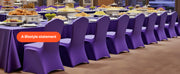 Load image into Gallery viewer, Amocart 50 Pcs Purple Chair Covers Polyester Spandex Chair Cover Stretch Slipcovers for Wedding Party Flat-Front Chair Covers