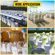 Bild in Galerie-Viewer laden, Amocart 100Pcs Wedding Chair Covers Stretch Polyester Spandex Slipcover Folding Flat Front Chair Covers for Hotel Dining Party