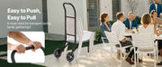 Bild in Galerie-Viewer laden, SucceBuy 300LBS Folding Chair Rack Cart L-shape Horizontal Placement with Rubber Wheels Metal Chair Storage Dolly for 25 Chairs