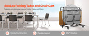 Bild in Galerie-Viewer laden, Amocart 400 LBS Folding Chair Rack Cart with Swivel Casters fit 5 Tables+14 Chairs Storage Dolly Chair Holder for Party Hotel