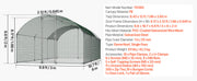 Load image into Gallery viewer, SucceBuy Metal Chicken Coop with Waterproof Cover & Doors Spire Roof Poultry Run Compatible w/ Wooden Coops for Rabbit Hen Goose