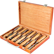 Charger l'image dans la visionneuse de galerie, SucceBuy Lot de 12 ciseaux à bois à main pour sculpture, couteaux de tournage pour tour à bois, outils de menuiserie professionnels pour artisanat sur bois