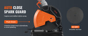 Load image into Gallery viewer, SucceBuy 2800W Chop Saw 14"/355mm Blade Diameter Cut Off Saw 1200RPM Steel Cutting Machine 0-45° Adjustable Dry Cut Chop Saw