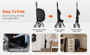 Bild in Galerie-Viewer laden, Amocart 36L 110Lbs Grocery Cart Folding Shopping Cart Hand-pulled Trolley Household Portable Storage Stair Climbing Handcart