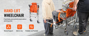 Bild in Galerie-Viewer laden, Amocart 350lbs EMS Stair Climbing Chair Foldable Stair Wheelchair Ambulance Firefighter Evacuation Use for Elderly Disabled