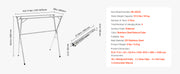 Charger l'image dans la visionneuse de galerie, SucceBuy Clothes Drying Rack Foldable Laundry Dryer Rack with Sock Clips Metal Height Adjustable Drying Racks for Outdoor&Indoor
