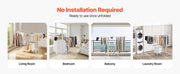 Charger l'image dans la visionneuse de galerie, SucceBuy Clothes Drying Rack Foldable Laundry Dryer Rack with Sock Clips Metal Height Adjustable Drying Racks for Outdoor&Indoor