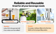 Bild in Galerie-Viewer laden, Amocart CO2 Tank 10 lbs New Aluminum Alloy Cylinder CO2 Air Tank with Light Spray Coating DOT Approved Cylinder for Draft Beer