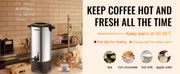 Load image into Gallery viewer, Amocart 50 Cups Commercial Coffee Urn Stainless Steel Large Coffee Dispenser 1000W Electric Coffee Maker Urn For Quick Brewing